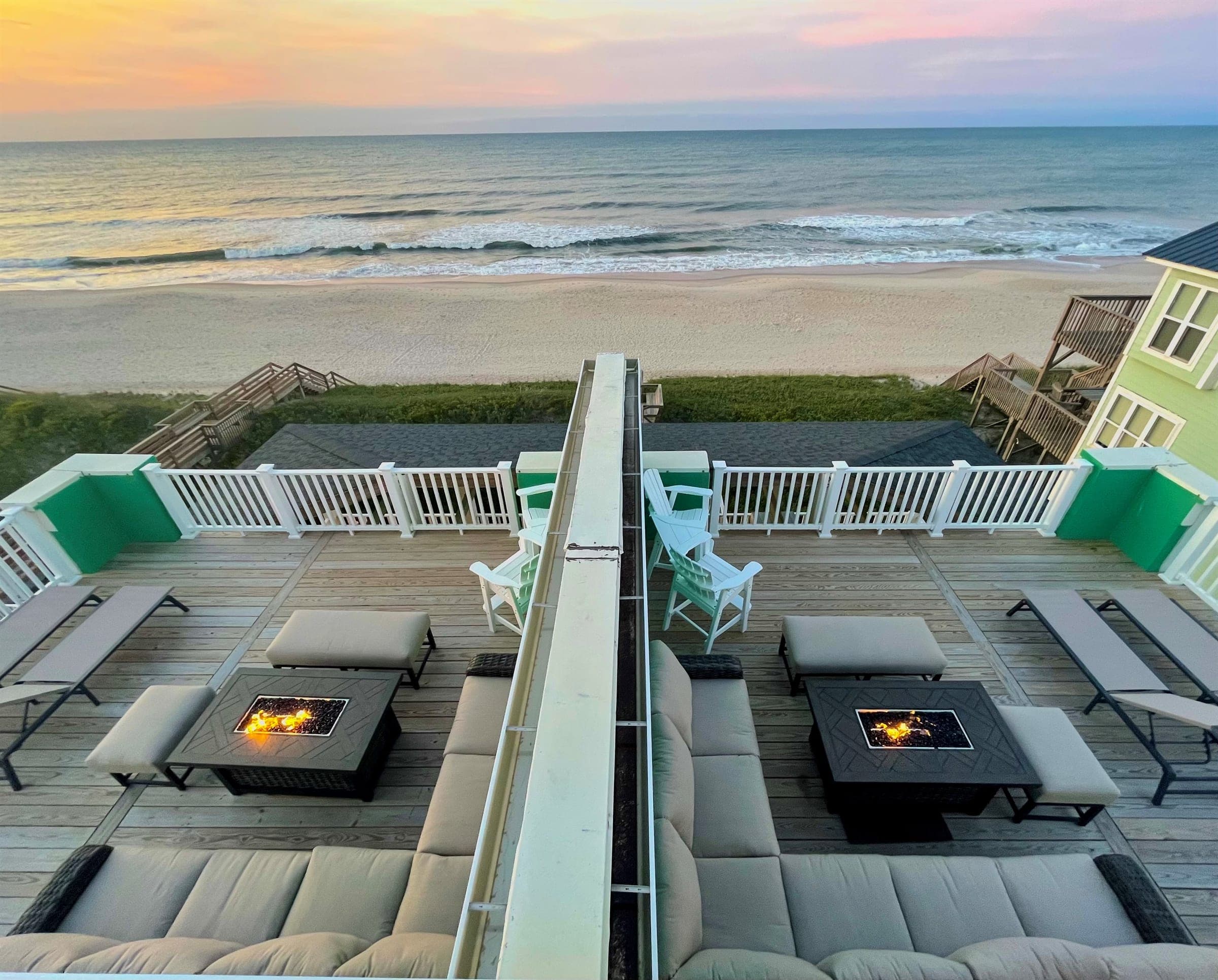 Up On The Roof oceanfront duplex, sleeps 20 across two sides