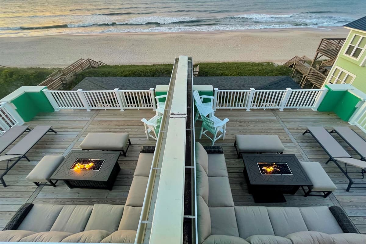 Up On The Roof oceanfront duplex with rooftop decks, North Topsail Beach NC